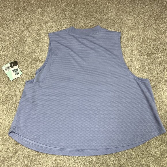 DSG Performance Activewear Mock Neck Tank Periwinkle Pearl Size Large NWT - Picture 10 of 11